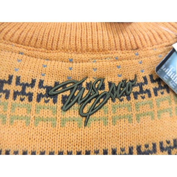 VINTAGE Willie Esco Sweater Mens Large Yellow Geometric Hip Hop 90s Y2K‎ - Picture 12 of 12